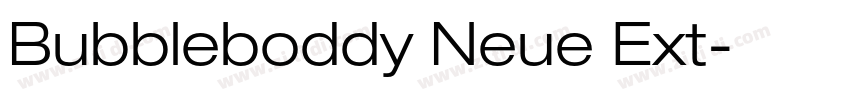 Bubbleboddy Neue Ext字体转换